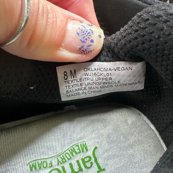 Jambu Shoes Womens 8 Black Oklahoma Vegan Criss Cross hook and Loop Closure - Picture 10 of 10